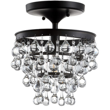 Toronto Metal/Crystal LED Flush Mount - JONATHAN Y